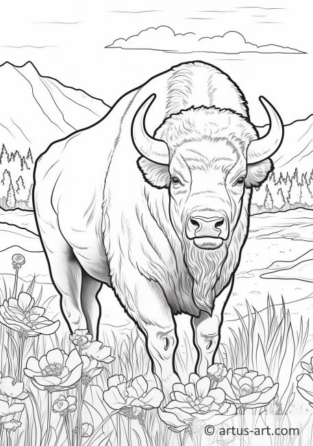 American Bison Coloring Page » Free Download » Artus Art