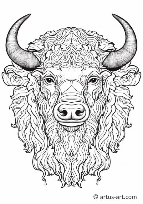 American Bison Coloring Page » Free Download » Artus Art