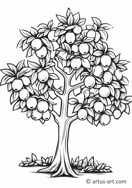 orange tree coloring pages
