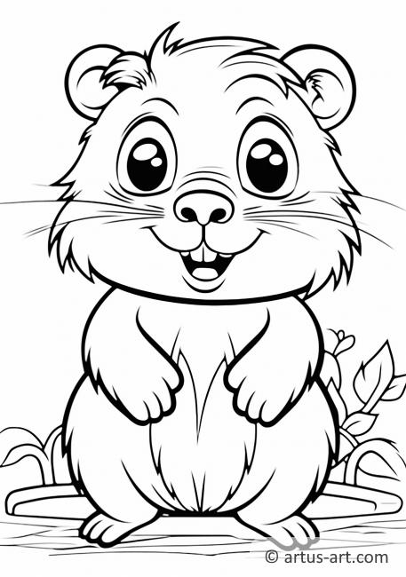 Beaver Coloring Page For Kids » Free Download » Artus Art