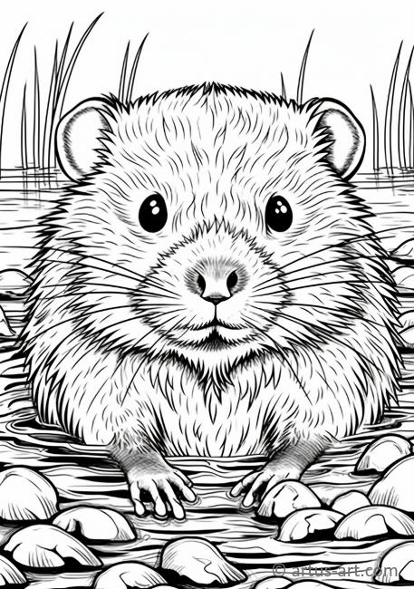 Muskrat Coloring Page » Free Download » Artus Art