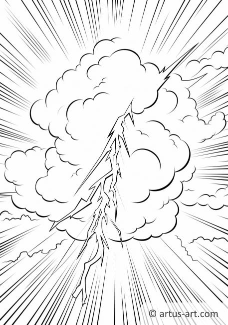 Lightning Strike Coloring Page » Free Download » Artus Art