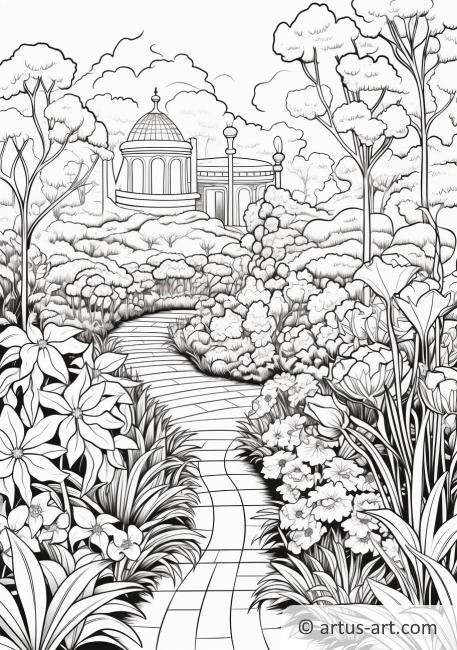 Botanical Garden Coloring Page » Free Download » Artus Art