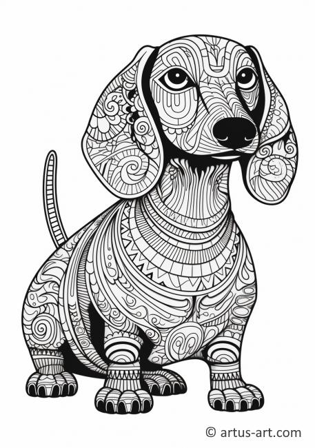 Dachshund Coloring Page » Free Download » Artus Art