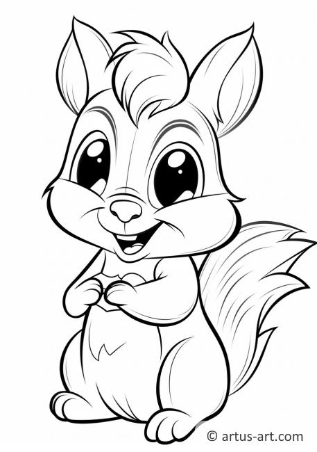 Squirrel Coloring Page » Free Download » Artus Art