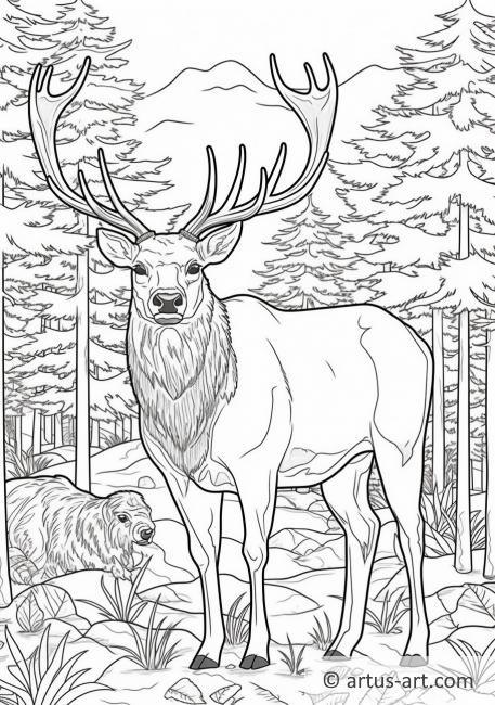 Elk Coloring Page » Free Download » Artus Art