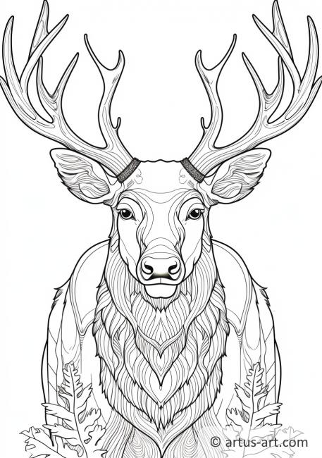 Elk Coloring Page » Free Download » Artus Art