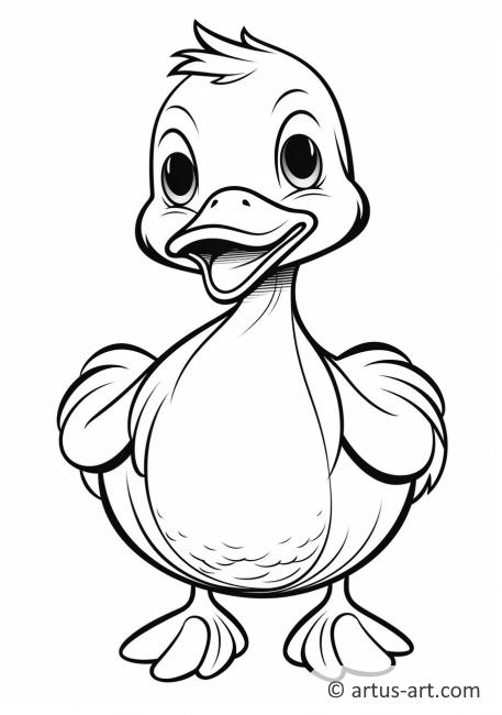 Duck Coloring Page » Free Download » Artus Art