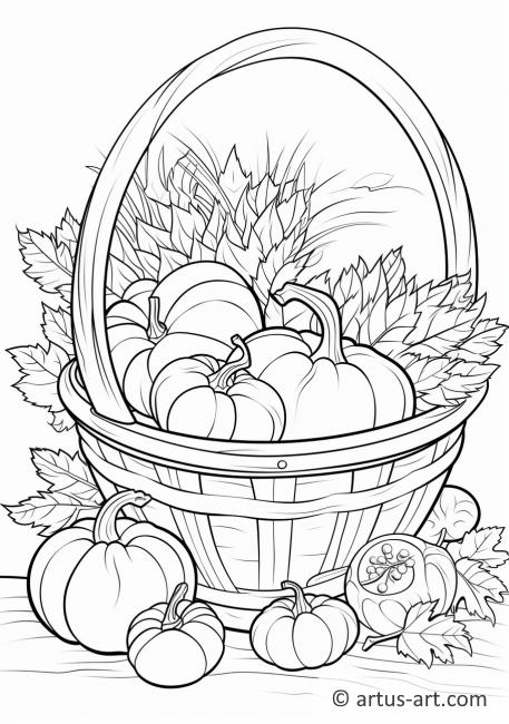 Harvest Basket Coloring Page » Free Download » Artus Art