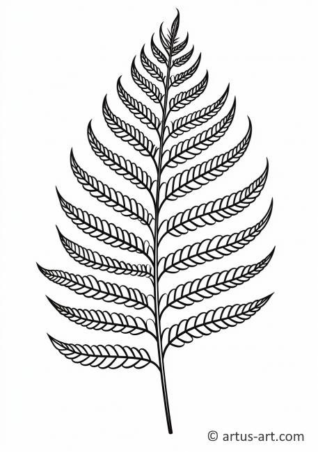 Fern Leaf Coloring Page » Free Download » Artus Art