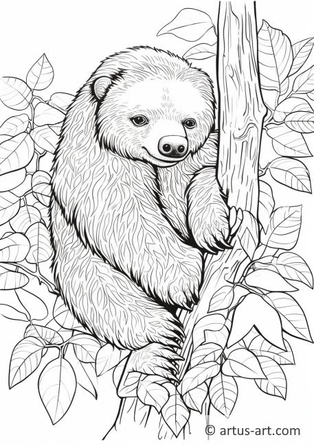 Sloth bear Coloring Page » Free Download » Artus Art