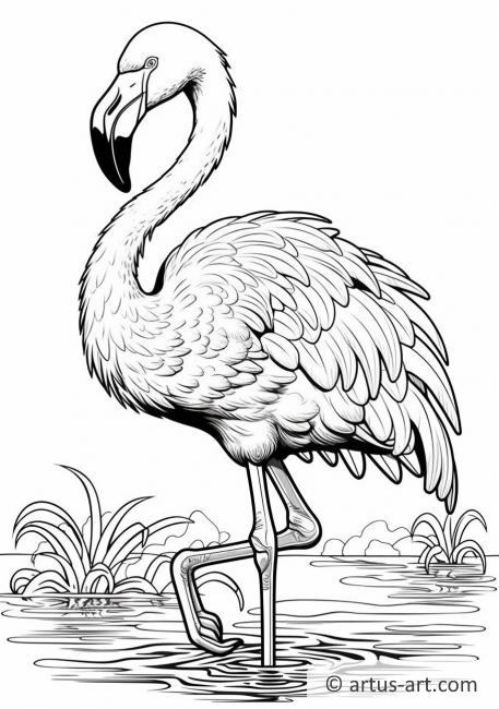 Flamingo Coloring Page » Free Download » Artus Art