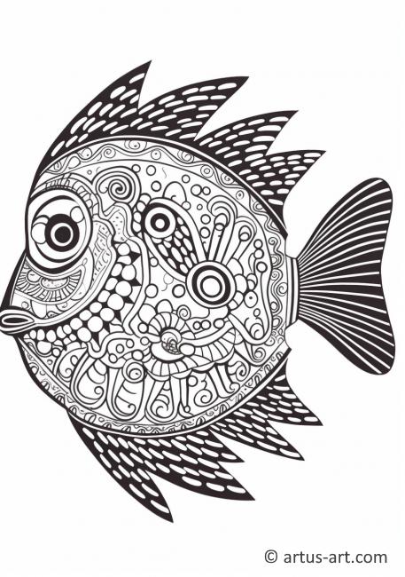 Flounder Coloring Page » Free Download » Artus Art