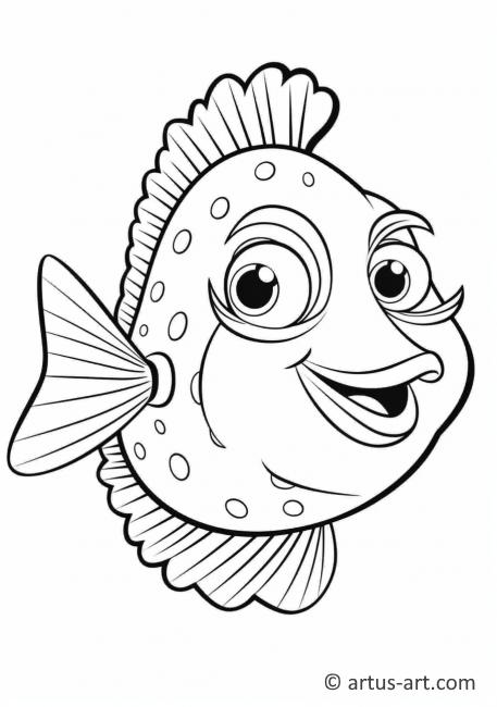 Flounder Coloring Page » Free Download » Artus Art