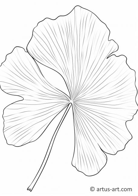 Ginkgo Yaprağı Boyama Sayfası