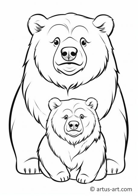 Grizzly bears Coloring Page » Free Download » Artus Art