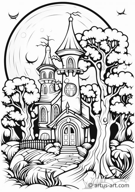 Desenho de Paisagem Halloween para Colorir - Colorir.com