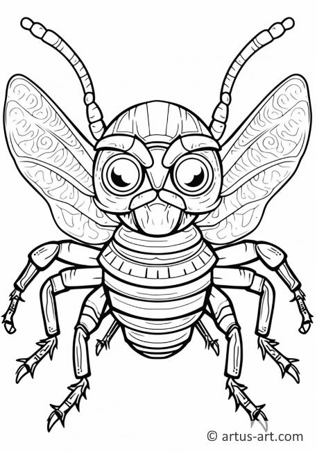 Locust Coloring Page For Kids » Free Download » Artus Art