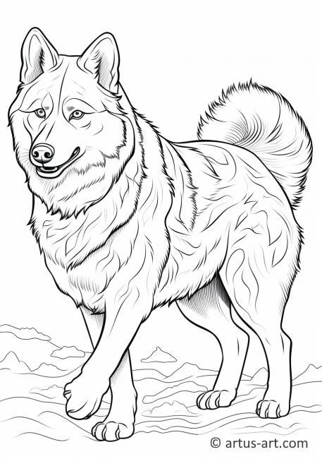 Husky Coloring Page For Kids » Free Download » Artus Art