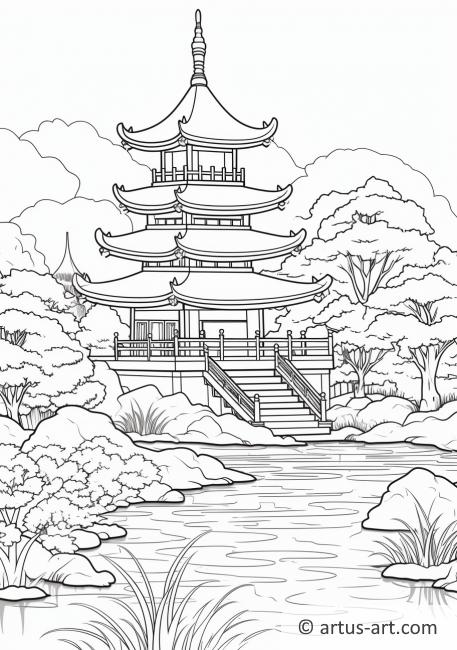 Japanese Garden Coloring Page » Free Download » Artus Art