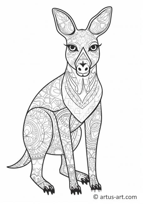 Kangaroo Coloring Page » Free Download » Artus Art