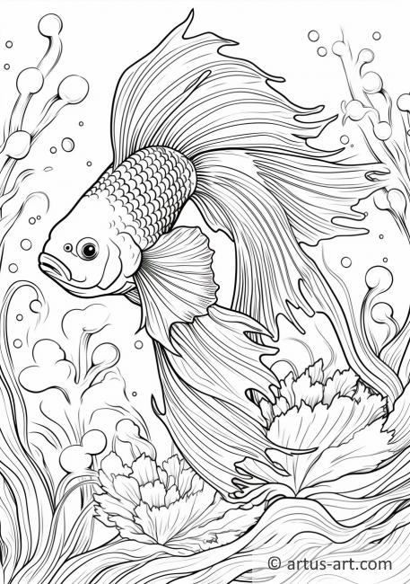 Betta fish Coloring Page » Free Download » Artus Art