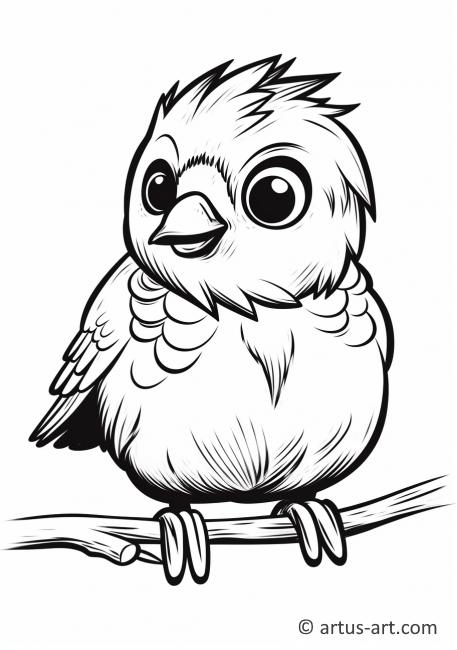 Canary Coloring Page For Kids » Free Download » Artus Art