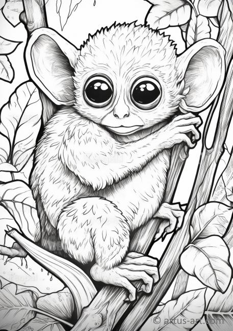 Tarsier Coloring Page » Free Download » Artus Art