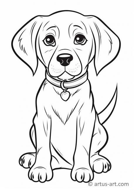 Labrador Coloring Page For Kids » Free Download » Artus Art