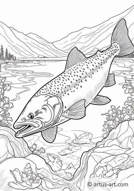 Salmon Coloring Page » Free Download » Artus Art