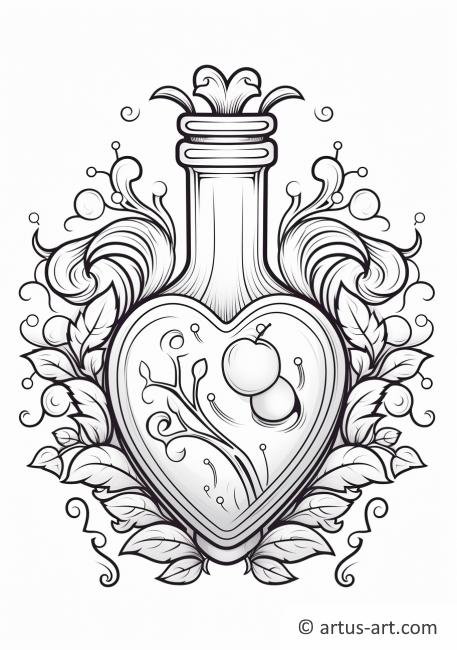 Love Potion Coloring Page » Free Download » Artus Art