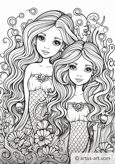 Mermaids Coloring Page » Free Download » Artus Art