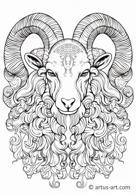 Mouflon Coloring Page » Free Download » Artus Art