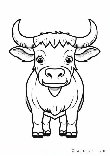 Ox Coloring Page For Kids » Free Download » Artus Art