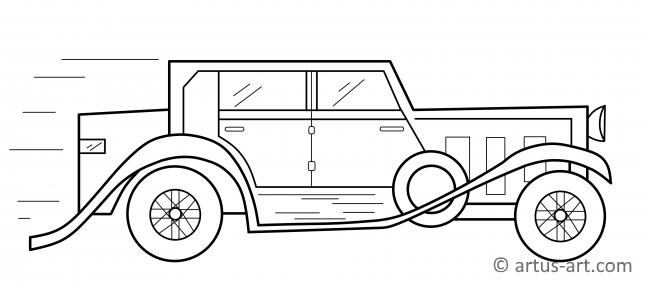 Old-Timer Coloring Page