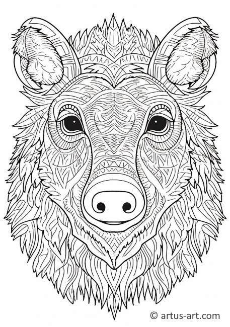 Peccary Coloring Page » Free Download » Artus Art