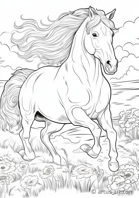 Horse Coloring Page » Free Download » Artus Art