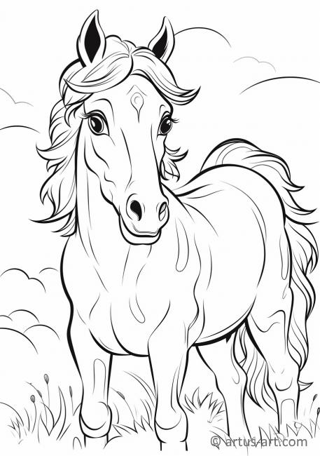 Horse Coloring Page » Free Download » Artus Art