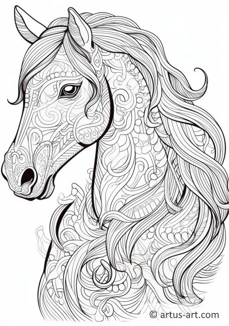 Horse Coloring Page » Free Download » Artus Art