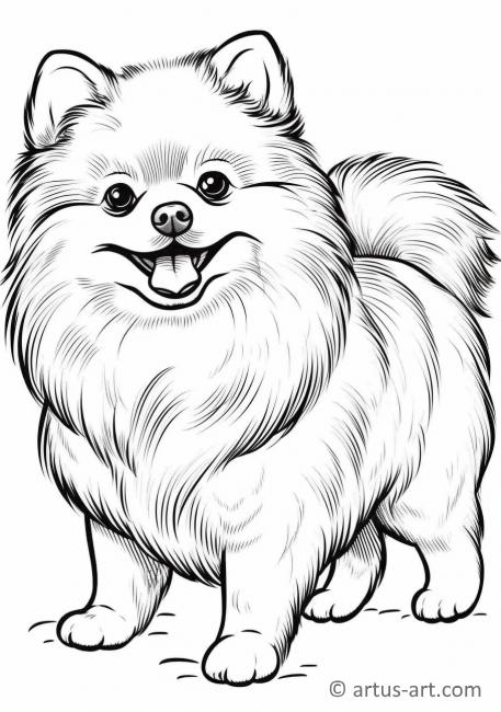 Pomeranian Coloring Page For Kids » Free Download » Artus Art