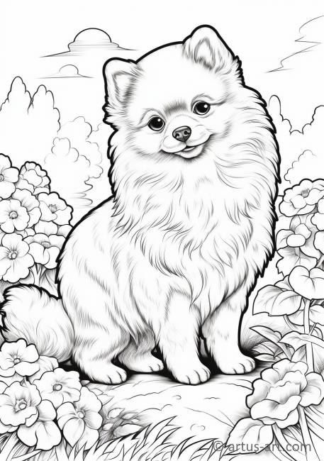 Pomeranian Coloring Page » Free Download » Artus Art