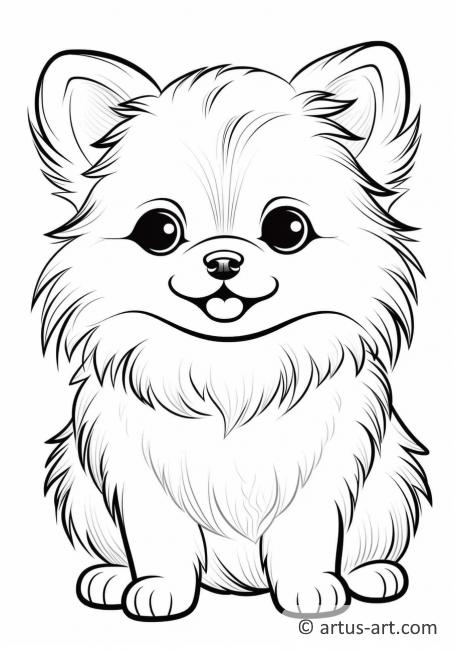 Pomeranian Coloring Page » Free Download » Artus Art