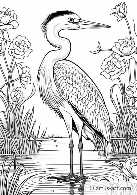 Heron Coloring Page » Free Download » Artus Art