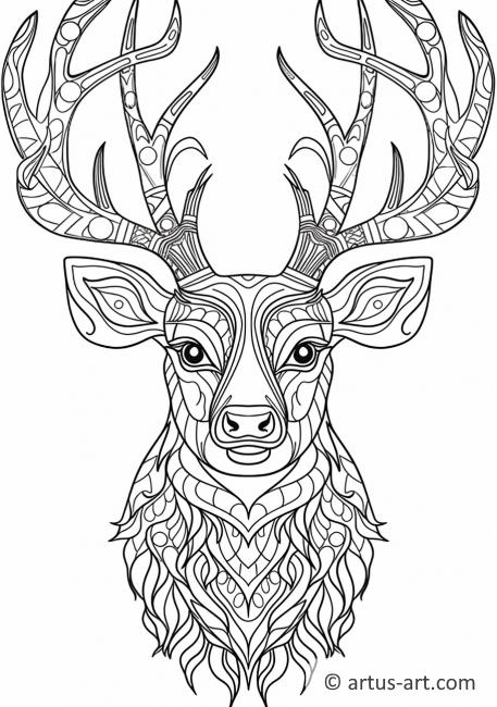 Reindeer Coloring Page » Free Download » Artus Art