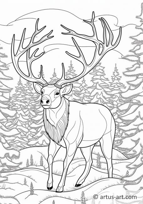 Reindeer Coloring Page » Free Download » Artus Art