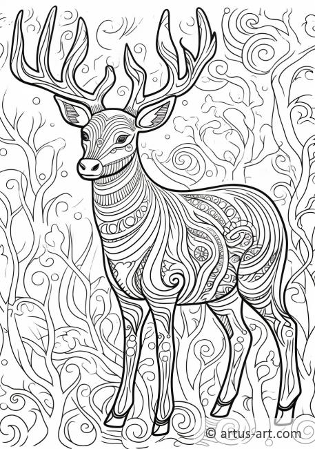 Reindeer Coloring Page » Free Download » Artus Art