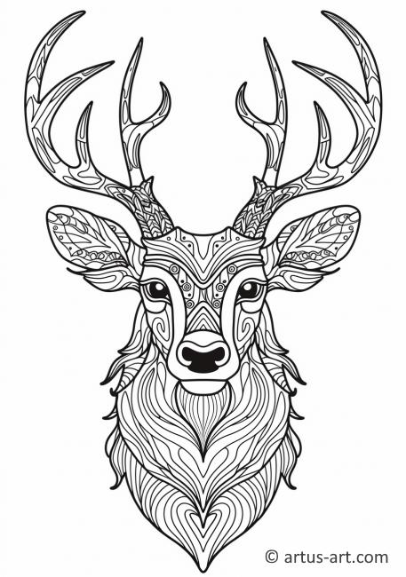 Reindeer Coloring Page » Free Download » Artus Art