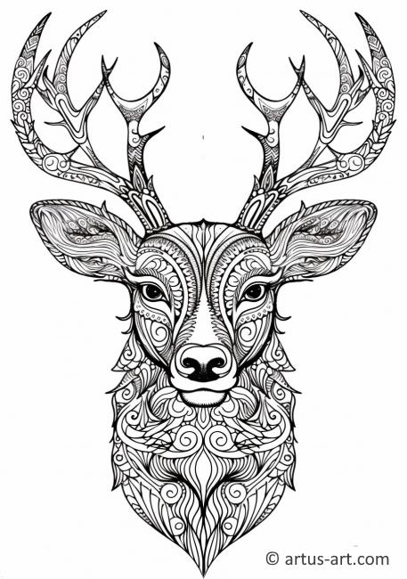Deer Coloring Page » Free Download » Artus Art
