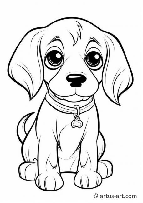 Cute Beagle Coloring Page » Free Download » Artus Art