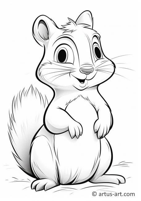 Cute Ground squirrel Coloring Page » Free Download » Artus Art